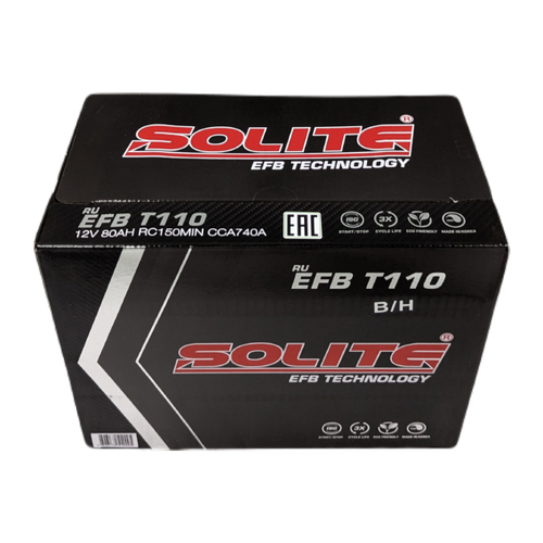 Аккумулятор Solite EFB T110 (B/H)